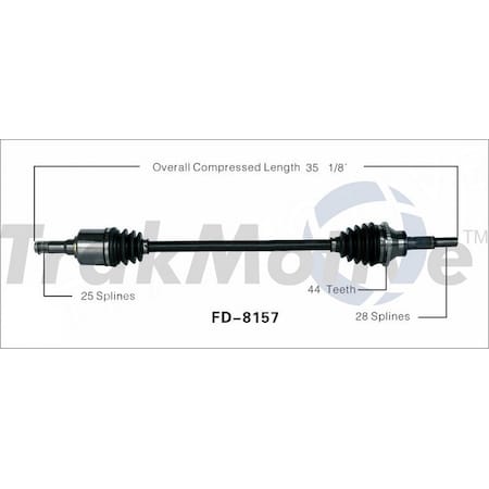 Surtrack Axle Cv Axle Shaft, Fd-8157 FD-8157